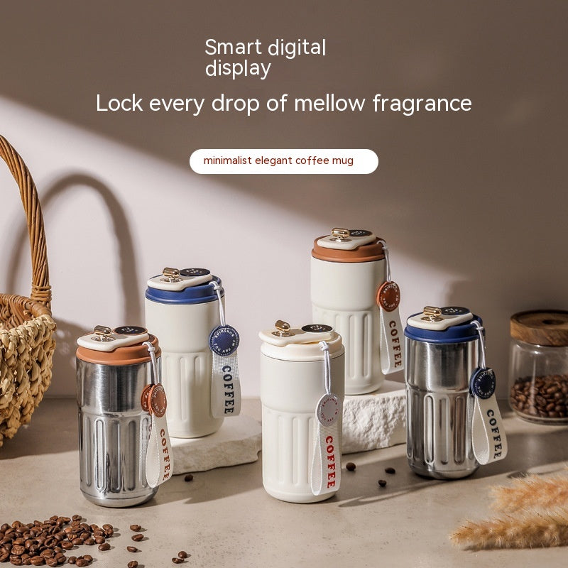 Smart Digital Thermal Bottle Portable Coffee Mug Stainless