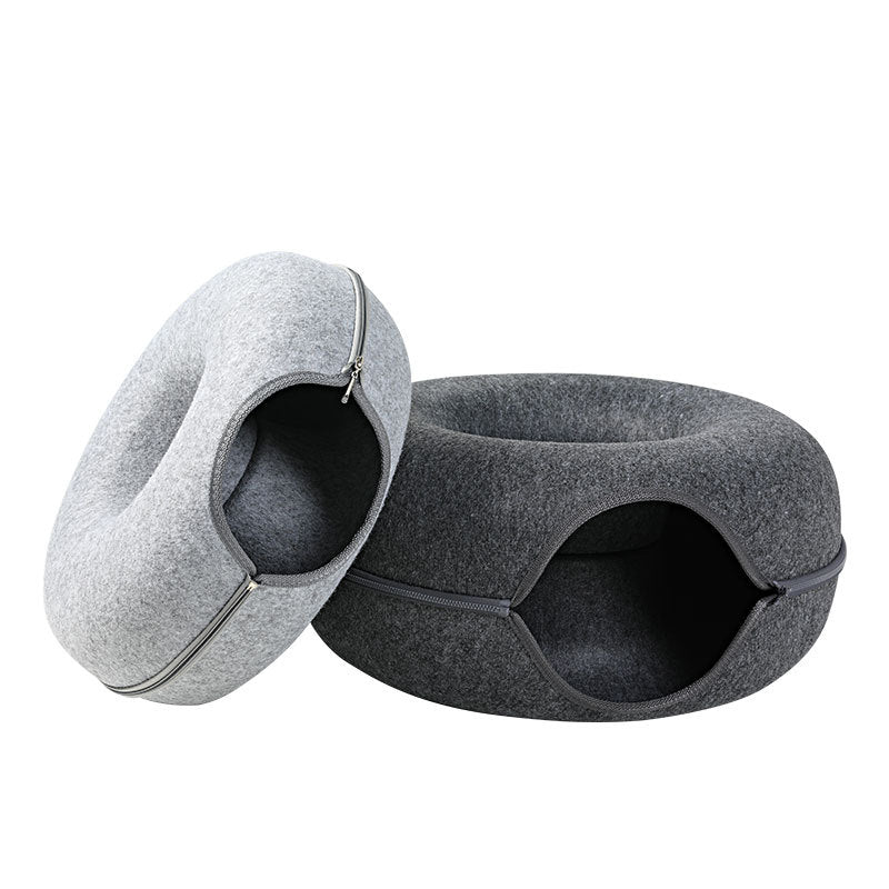 Four Seasons Available Cat Nest Round Woolen Felt Pet Dual-use