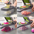 Multi-Blade Vegetable Chopper & Slicer with Container