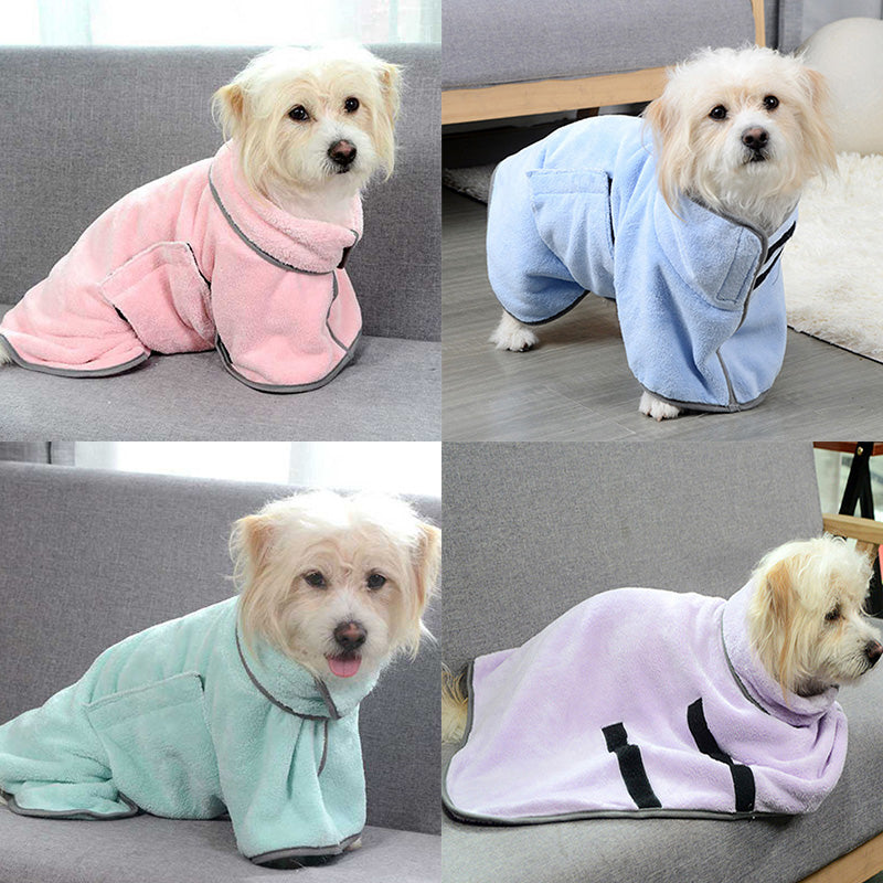 Quick-drying Pet Absorbent Towel Dog Bathrobe Bath For Dogs