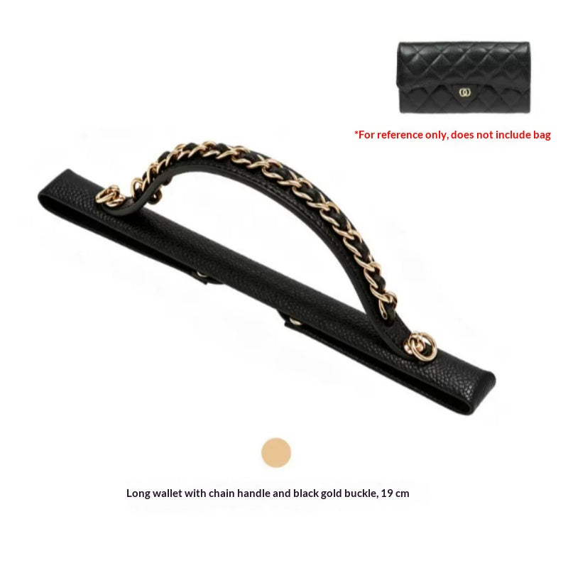 Leather Bag Handle Strap with Metal Clasps