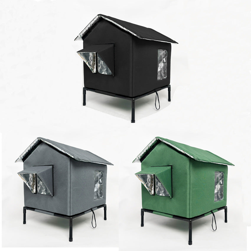 Waterproof Elevated Foldable Outdoor Cat House