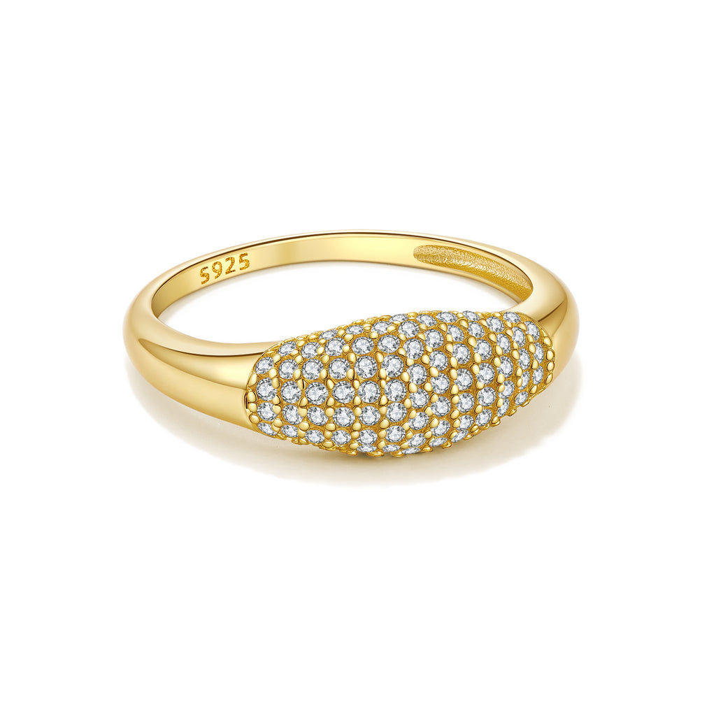 Women's Oval Geometric Statement Ring