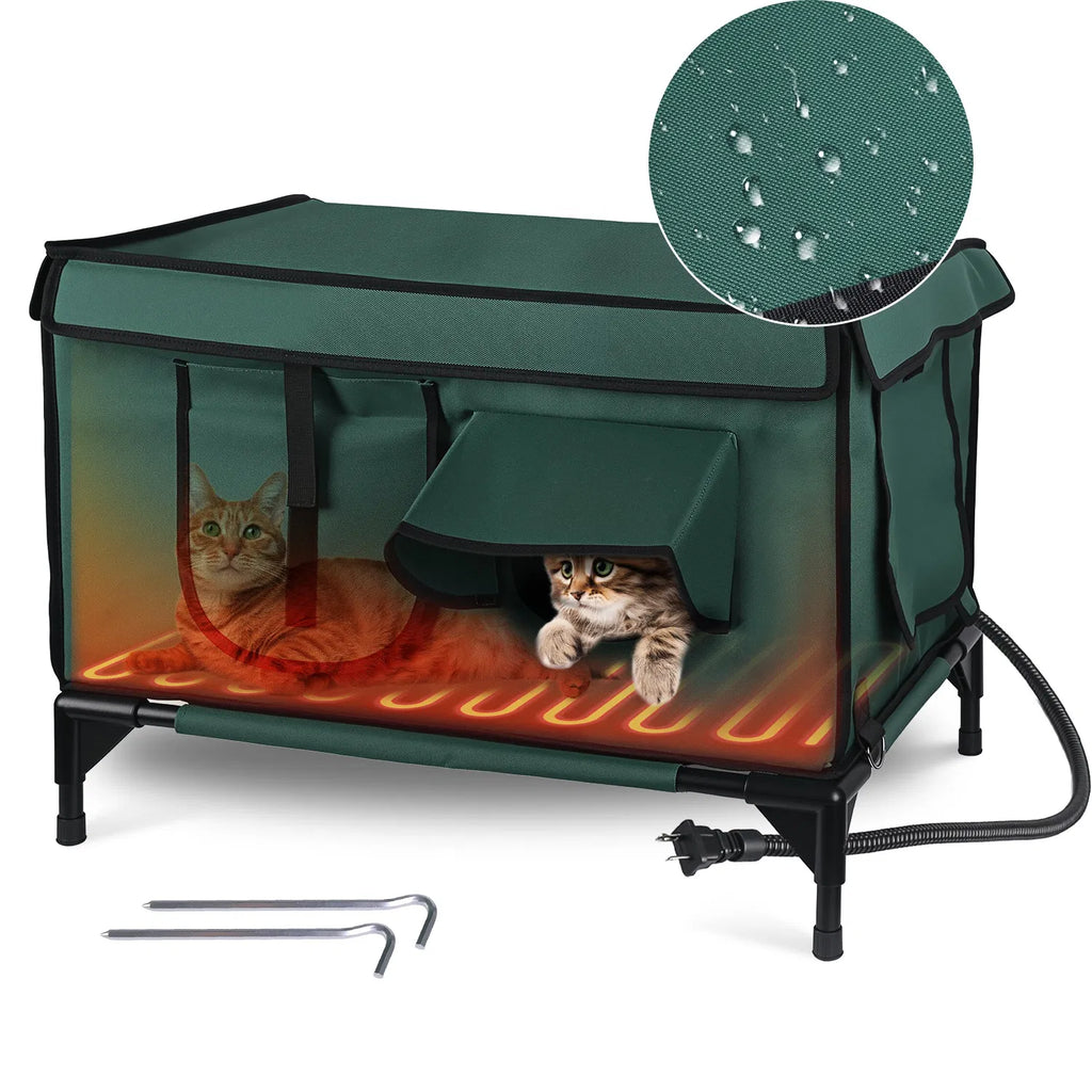 Heated Weatherproof Outdoor Cat House