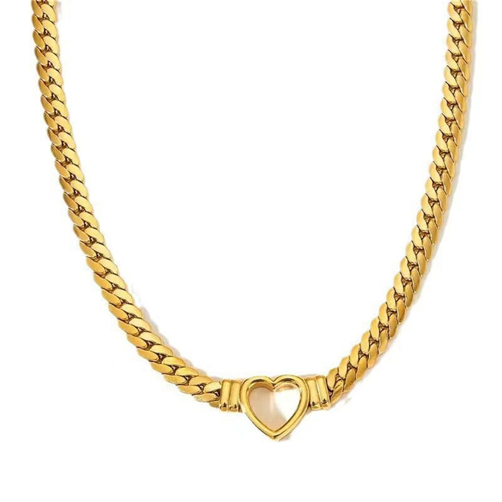 Personalized Love Chain Necklace Bracelet For Women Titanium