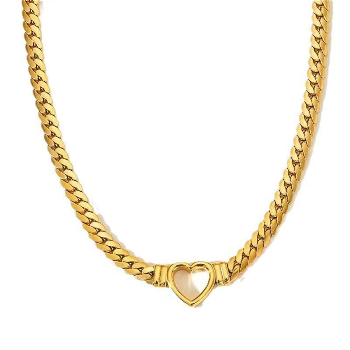 Personalized Love Chain Necklace Bracelet For Women Titanium