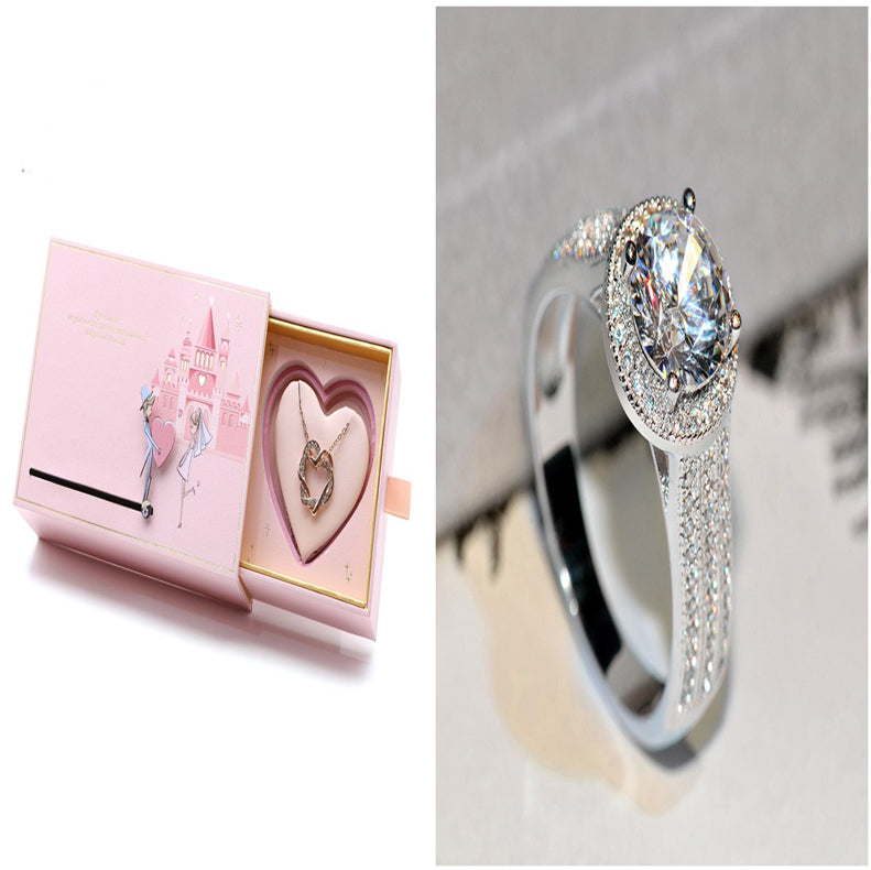 Classic Lotus Diamond Ring for Wedding