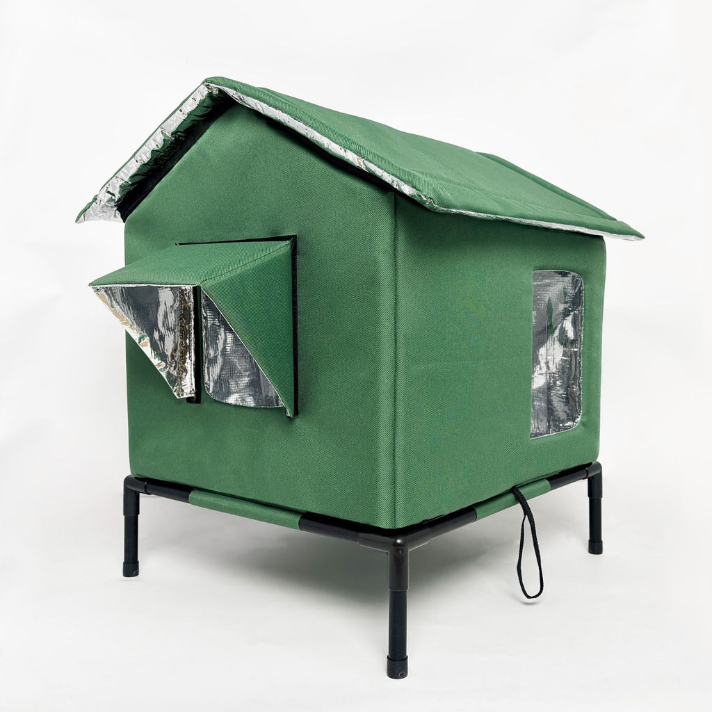 Waterproof Elevated Foldable Outdoor Cat House