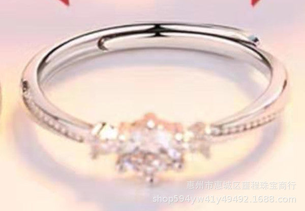 Sterling Silver Jewelry Couple Ring Female Wedding Pair