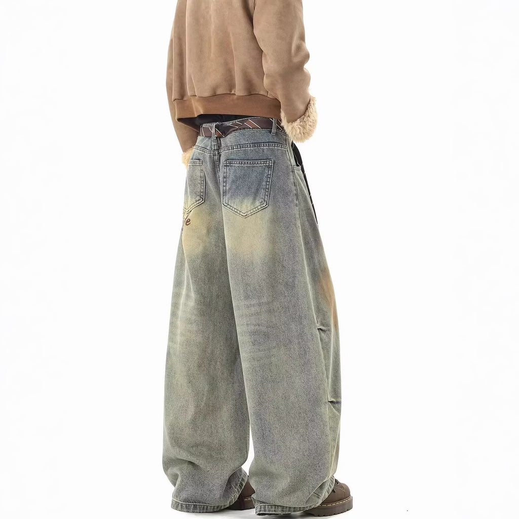 Women's Retro Mid-Rise Wide Leg Jeans