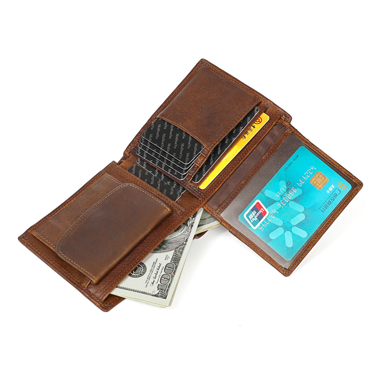 Men's Genuine Cowhide RFID Blocking Wallet