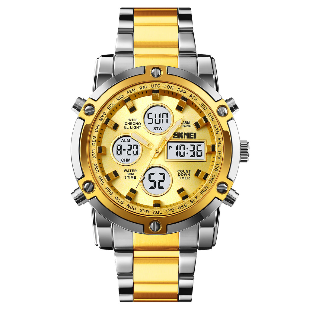 Men's Stylish Steel Band Quartz Watch