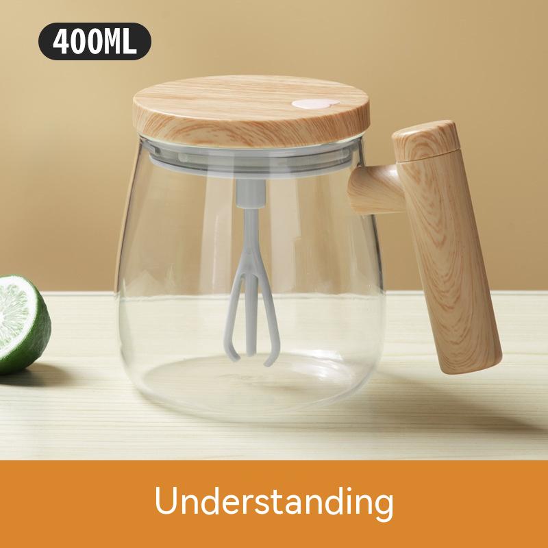 400ML Self Stirring Coffee Mug Electric Mixing Glass CupHigh