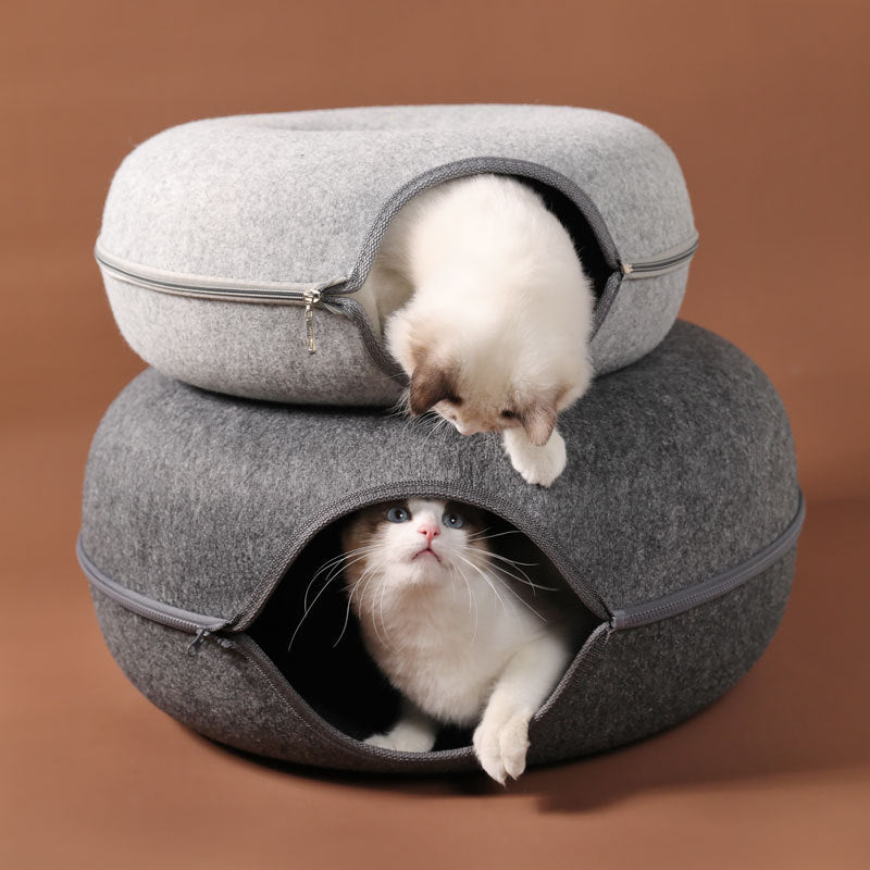 Four Seasons Available Cat Nest Round Woolen Felt Pet Dual-use