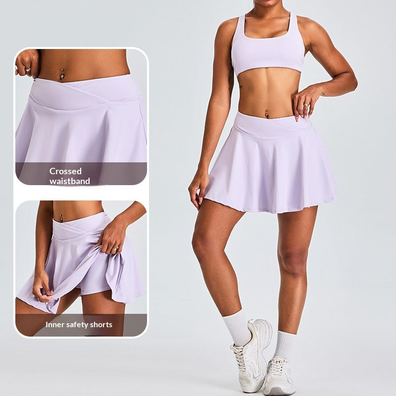Women's Tummy-Control Yoga Tennis Skort
