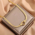 Personalized Love Chain Necklace Bracelet For Women Titanium