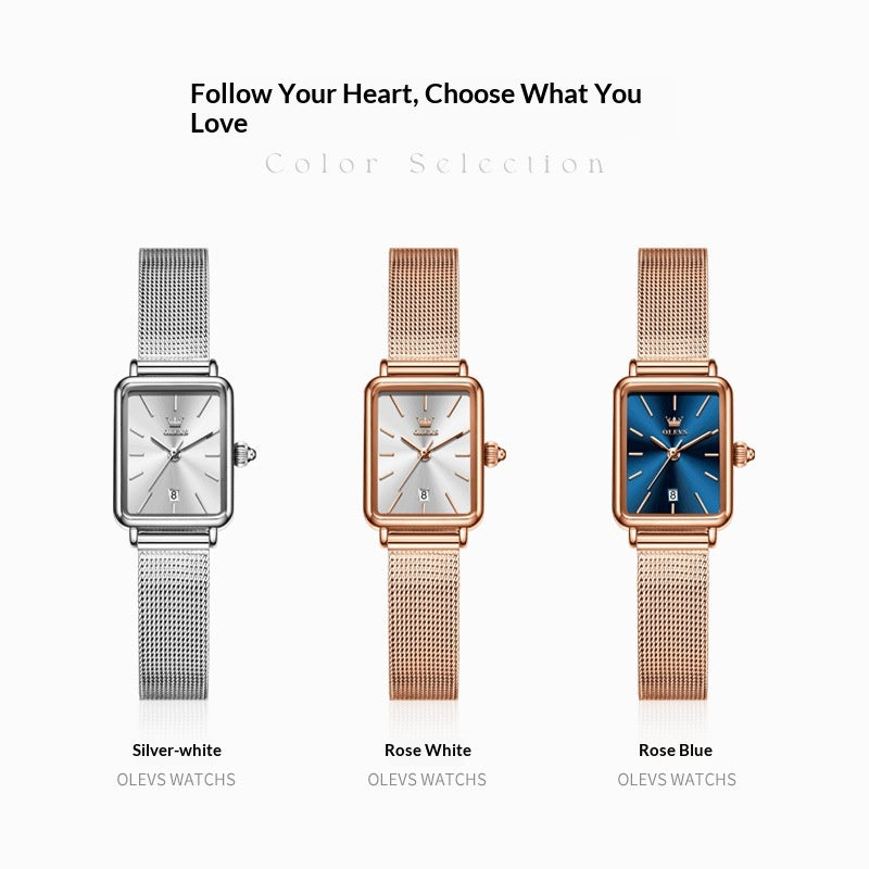 Women's Ultra-Thin Square Waterproof Luminous Quartz Watch
