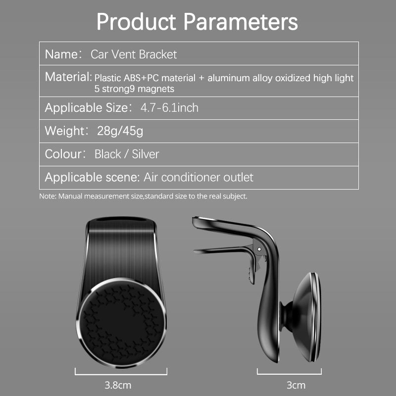 Magnetic Car Phone Holder Air Vent Magnet Mount Smartphone