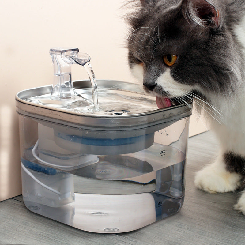 Pet Cat Dog Stainless Steel Automatic Circulation Water