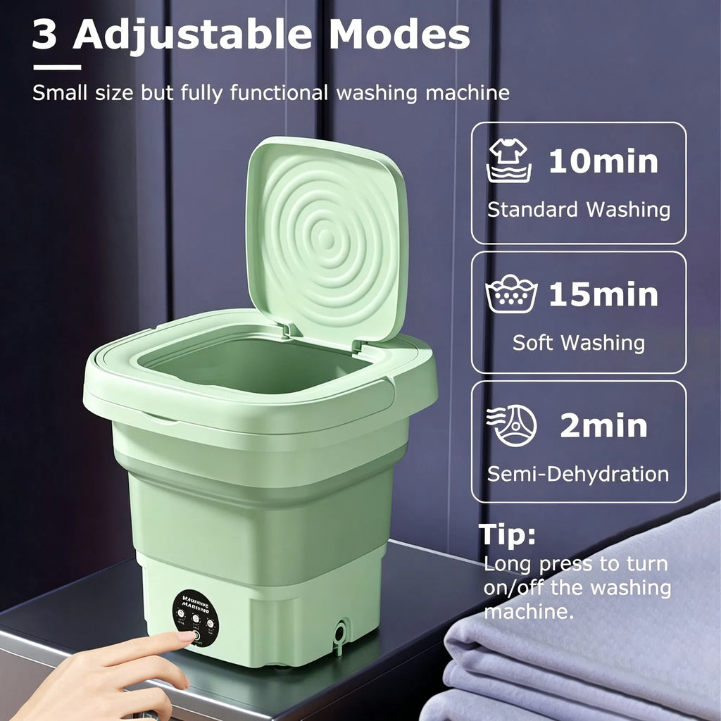 8L Foldable Portable Mini Washing Machine