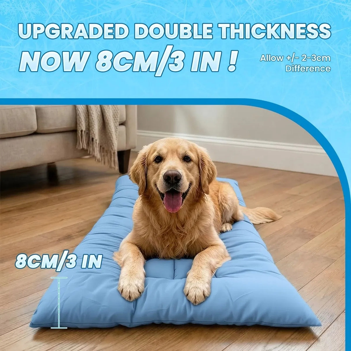 Extra-Large Cooling Dog Sofa Bed with Non-Slip Base