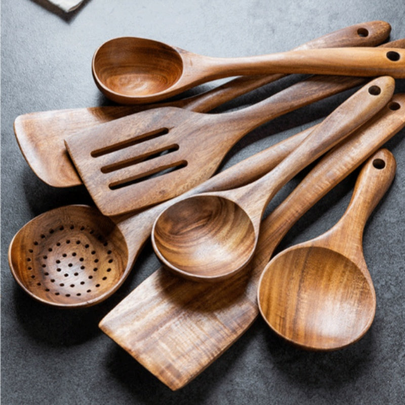 5-Piece Acacia Wood Kitchen Utensil Set