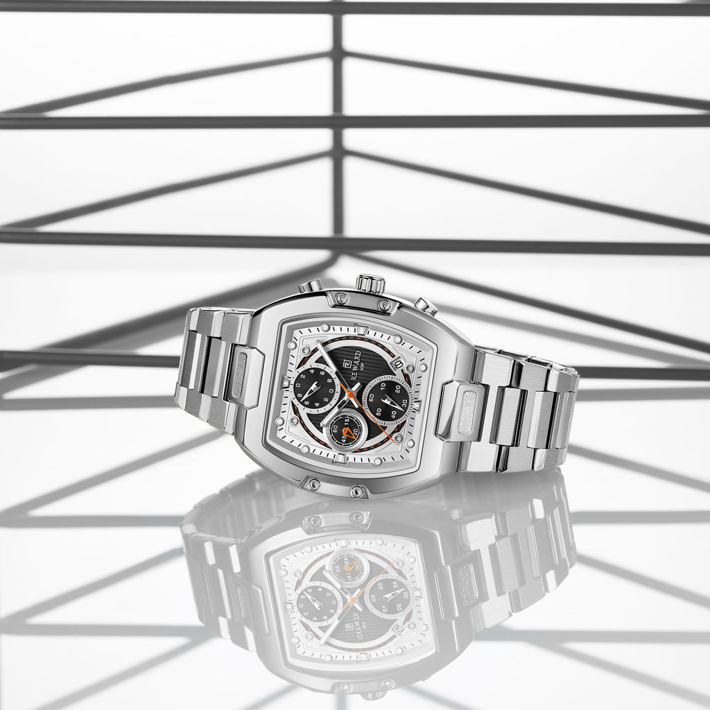 Men's Multi-Dial Quartz Sport Watch with Steel Bracelet