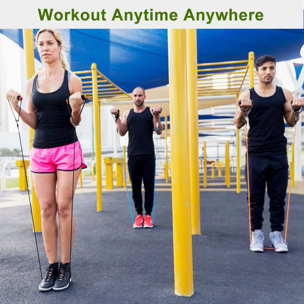 11-Piece Resistance Band Set with Handles & Door Anchor