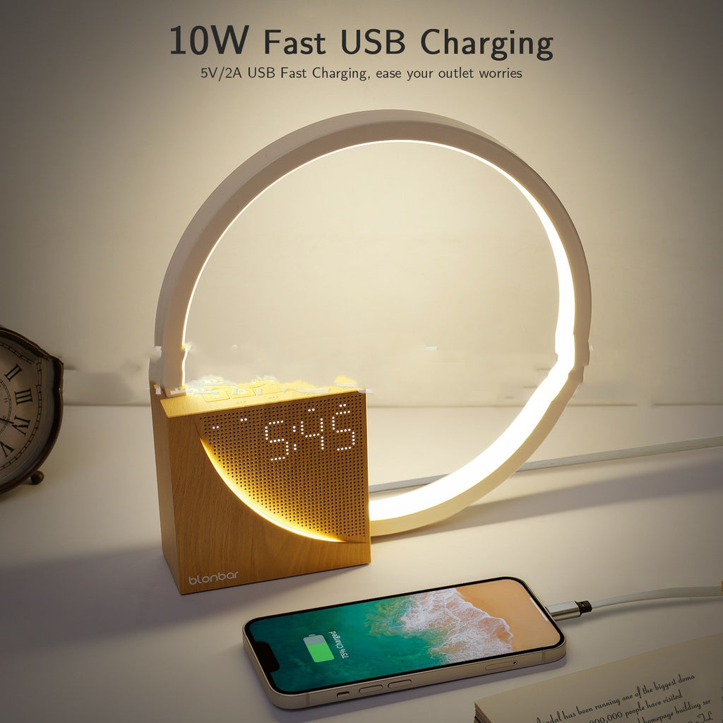 Bedside Lamp Touch Table With Natural Sounds, Desk Alarm