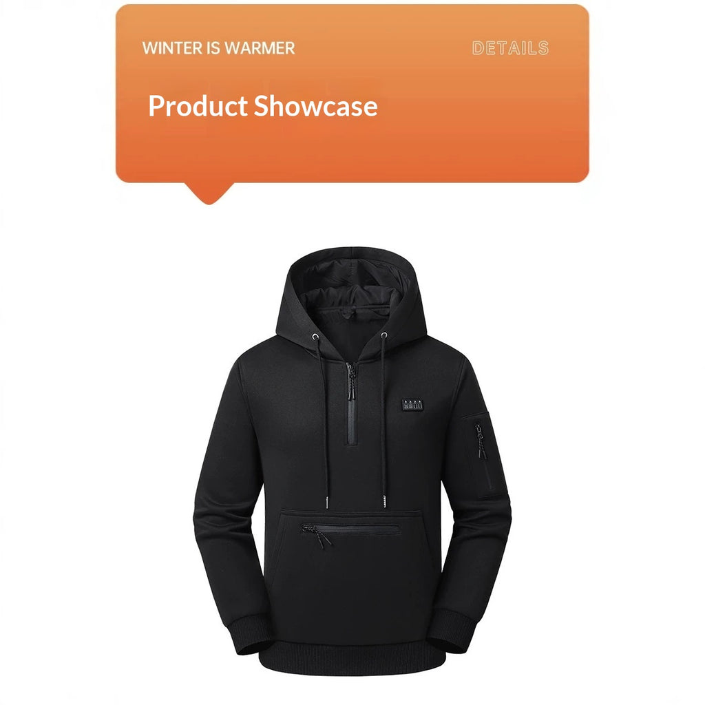 USB Heated Hoodie Pullover – 4 Heat Modes