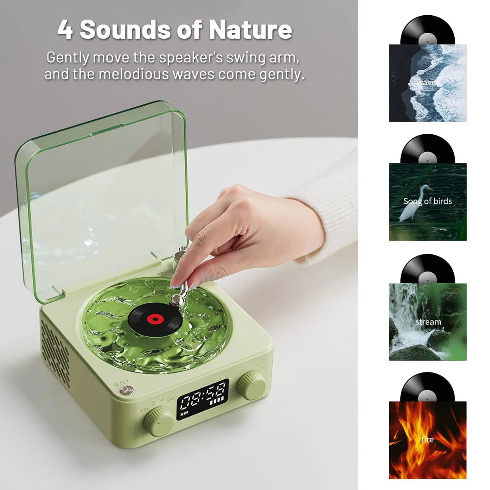 Retro Turntable Speaker Wireless Bluetooth-compatible 5.0