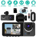 3-Channel Dash Cam – Front, Cabin & Rear with 32GB Card