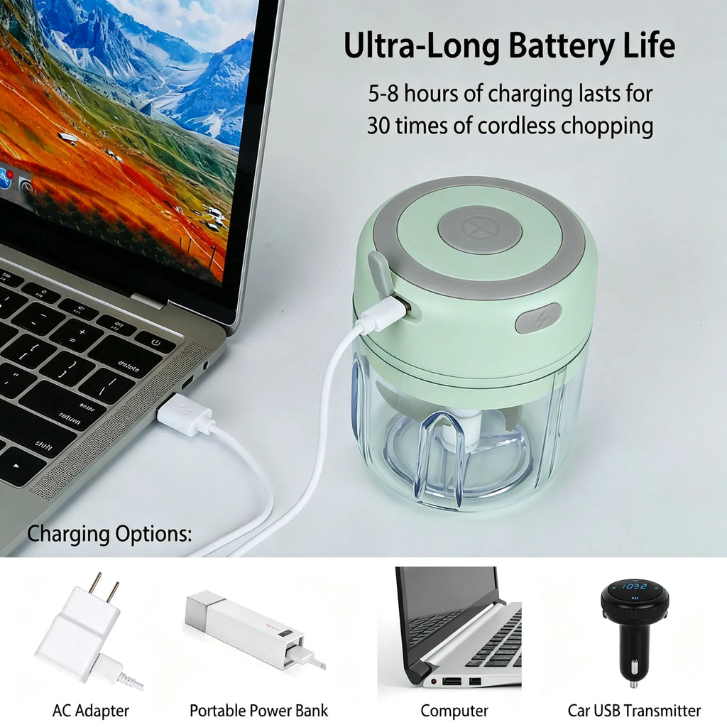 Rechargeable Mini Electric Garlic Chopper