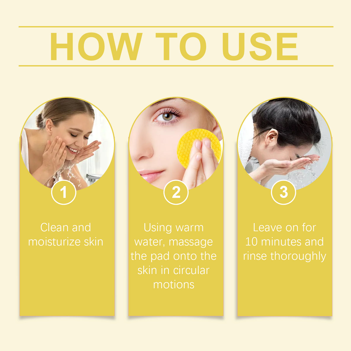 HOYGI Turmeric Acid Cleansing Pad Face Skin Pore Makeup
