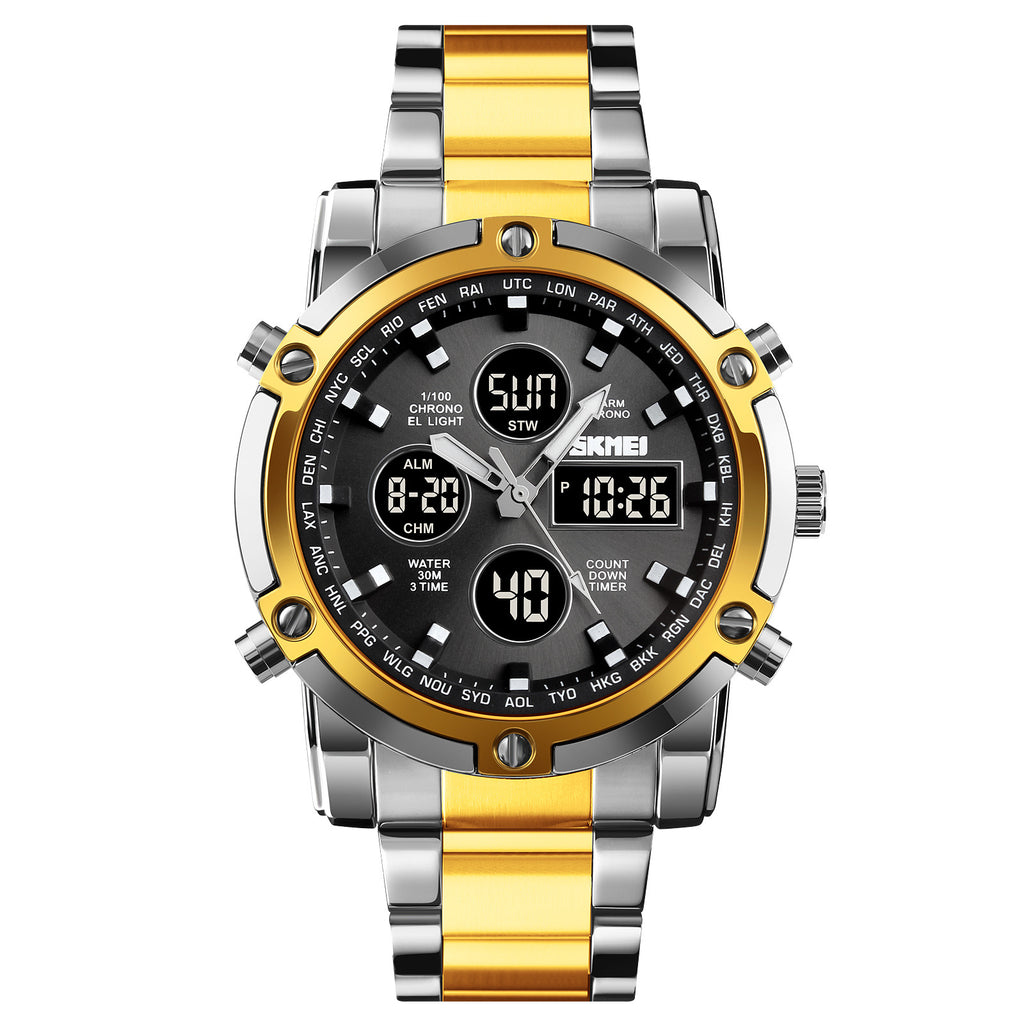 Men's Stylish Steel Band Quartz Watch