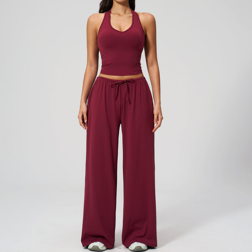Quick-Dry Brushed Yoga Set – Tank Top & Leggings