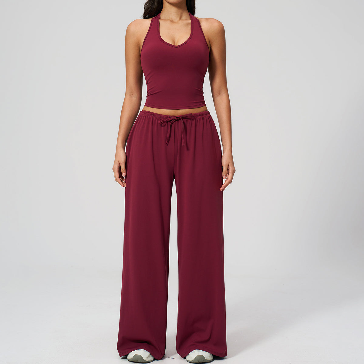 Quick-Dry Brushed Yoga Set – Tank Top & Leggings
