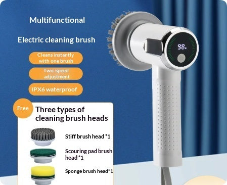 Multifunctional Smart Display Electric Cleaning Brush Wireless