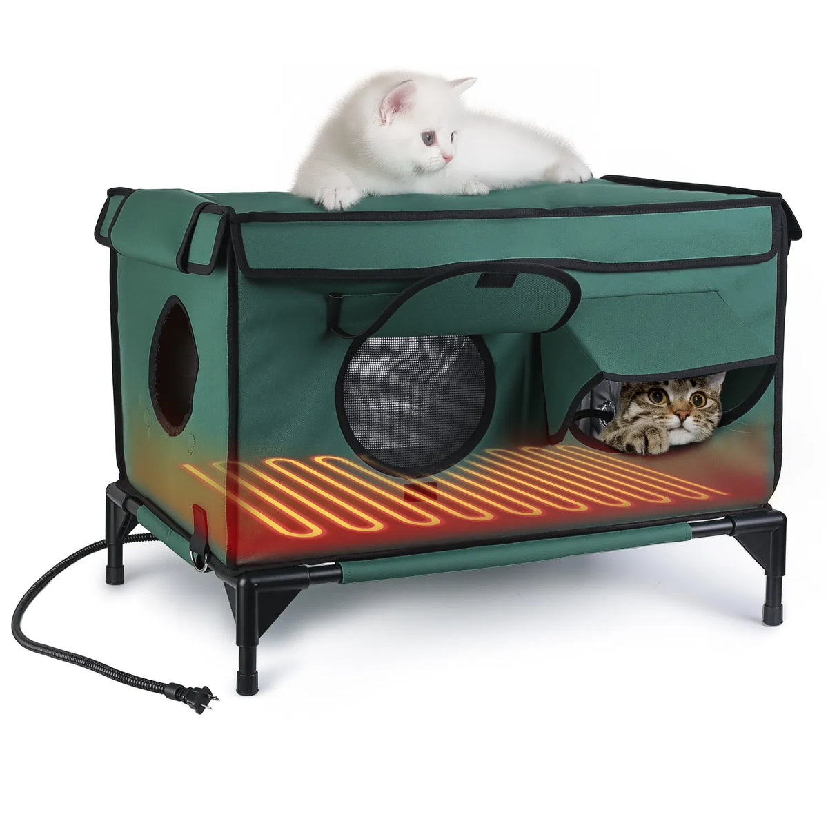 Heated Weatherproof Outdoor Cat House