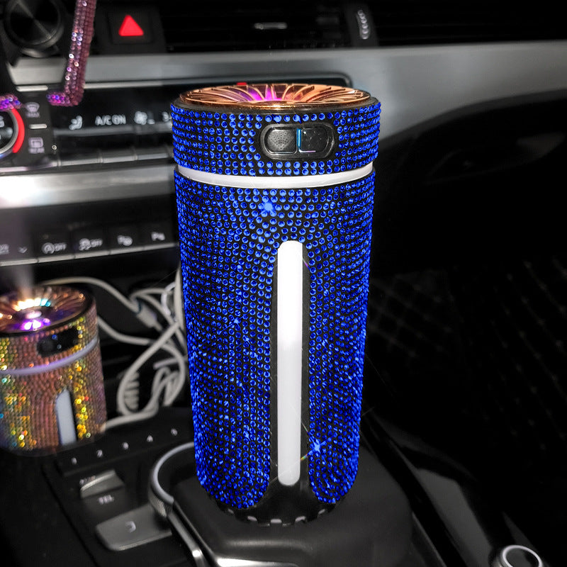 Luxury Diamond Car Humidifier LED Light Diffuser Auto Air