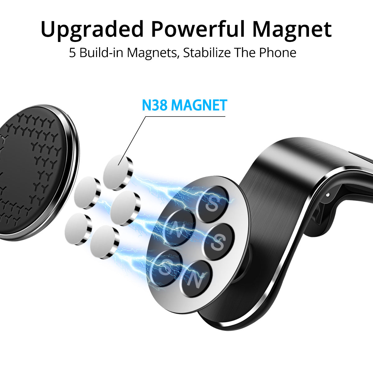 Magnetic Car Phone Holder Air Vent Magnet Mount Smartphone