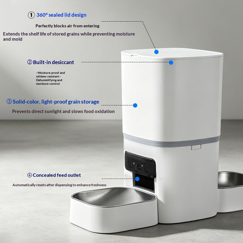 Smart Automatic Pet Feeder with App & Camera