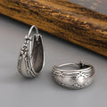 Vintage Carved Pattern Earrings Ladies' National Jewelry
