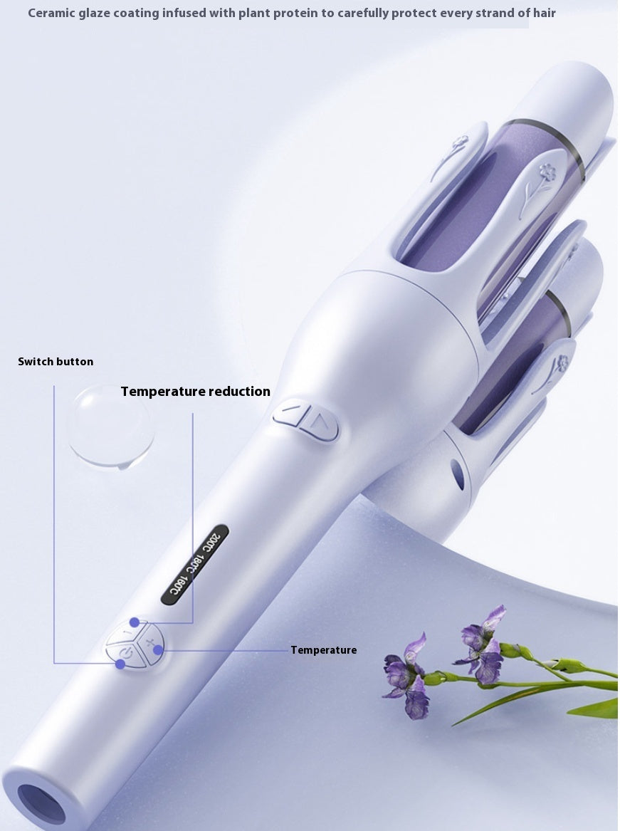 2 In 1 Automatic Hair Curler Straightener Negative Ion