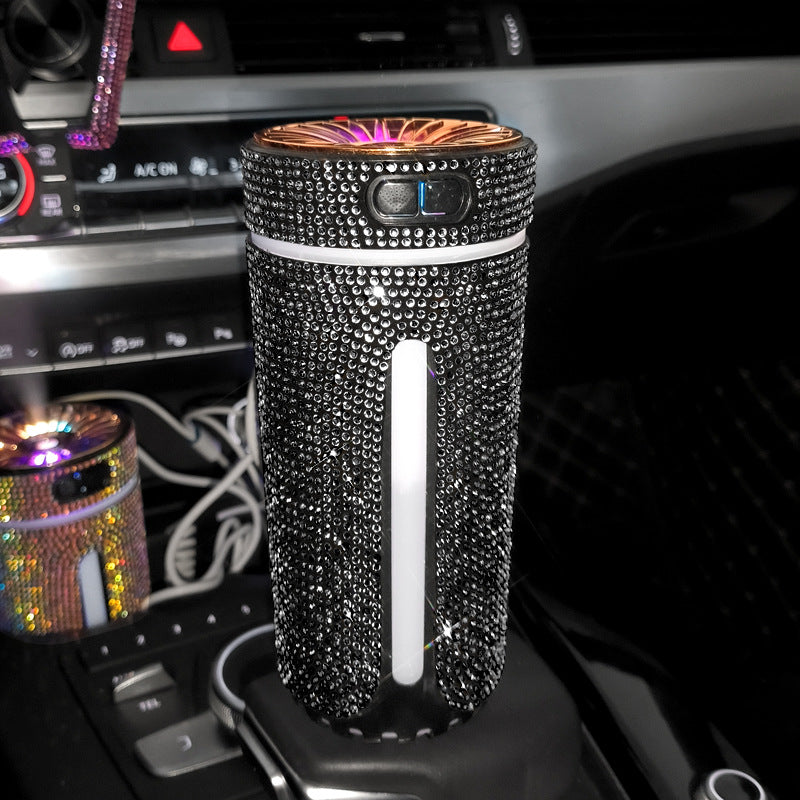 Luxury Diamond Car Humidifier LED Light Diffuser Auto Air