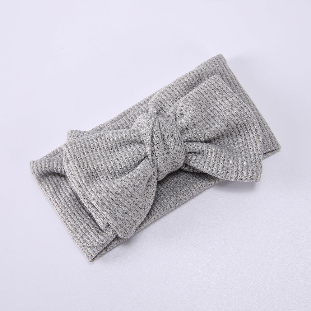 Baby Oversized Bow Children's Waffle Knit Knotted Headband