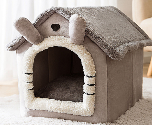 Foldable Dog House Pet Cat Bed Winter Villa Sleep Kennel