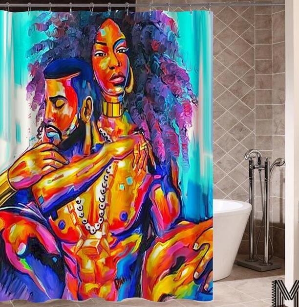 Art Design Graffiti Hip Hop African Girl with Black Hair Big