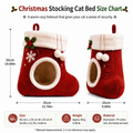Christmas Stocking Hanging Plush Cat Cave Bed