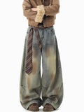 Women's Retro Mid-Rise Wide Leg Jeans